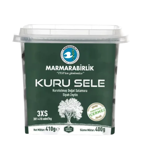 Мармарабирлик маслини куру селе - 400 гр. /3XS/ зелена кут.