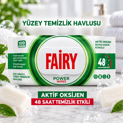 Фейри почистващи кърпи бял сапун - 100 бр.